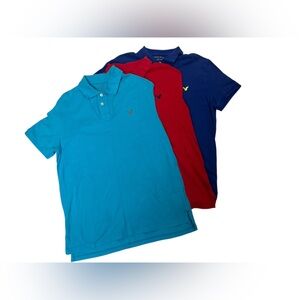 American eagle polo shirts multi pack of 3